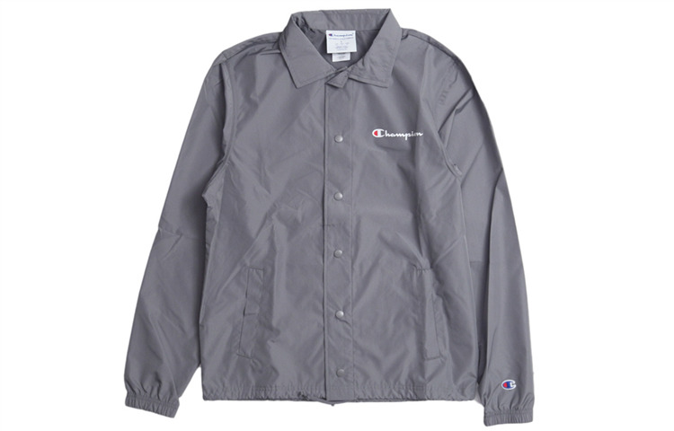 Champion Script Logo Coach Jacket Lightweight Gray Unisex US Version C0126-BQ