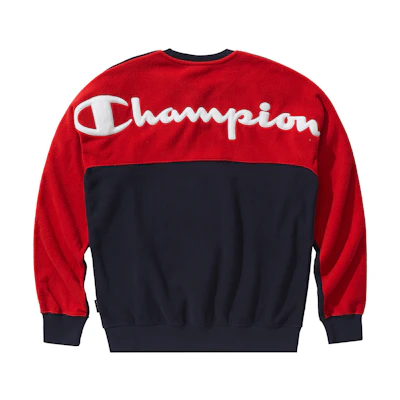 Champion Script Logo Colorblock Crewneck Sweatshirt Unisex EM-USW27