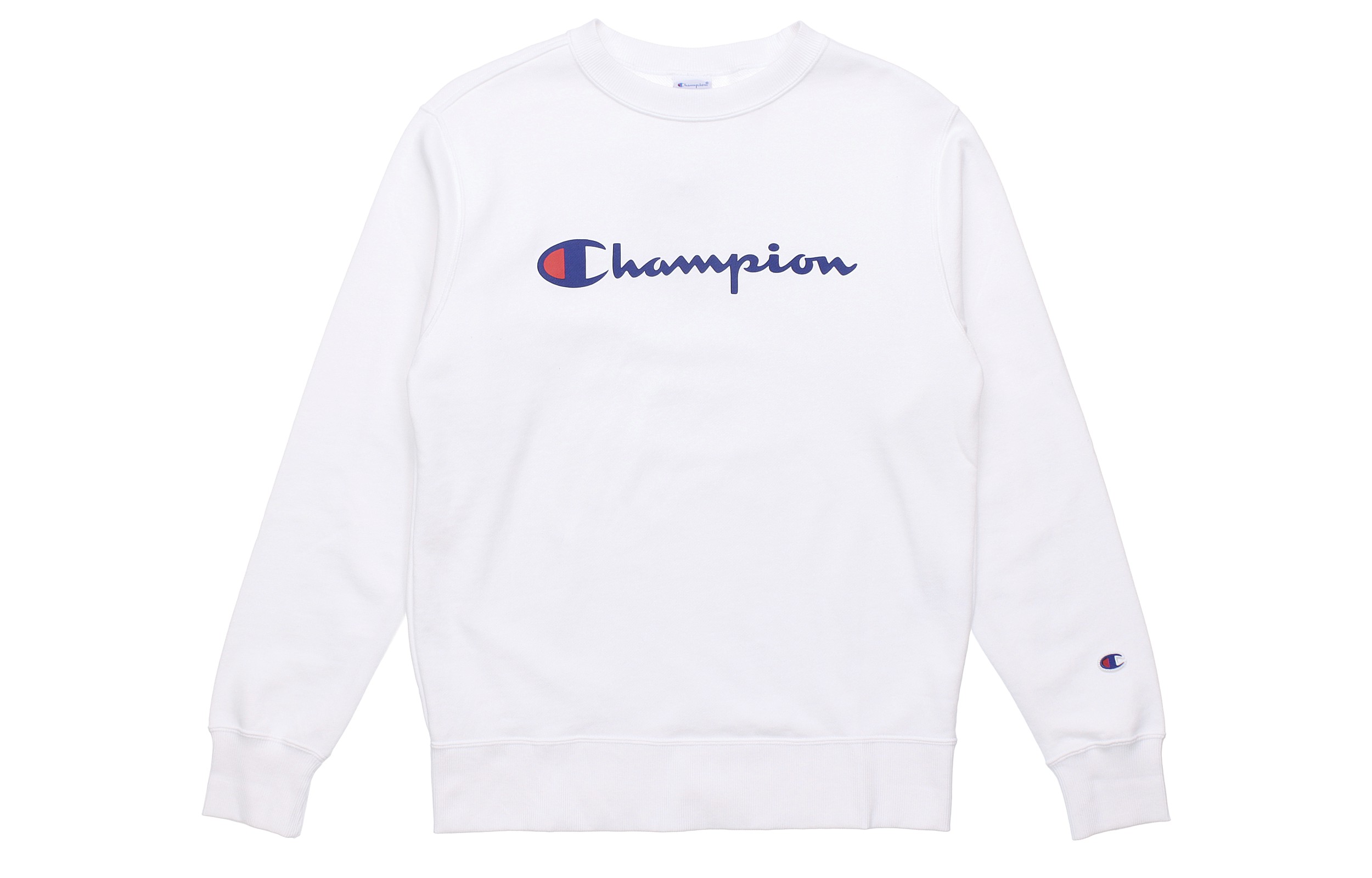 Champion Script Logo Crewneck Pullover Sweatshirt Japan Edition Unisex White C3-H004-010