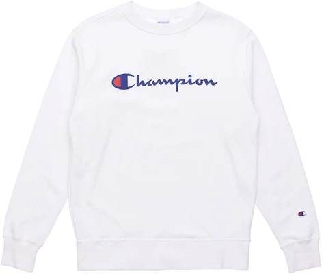 Champion Script Logo 圓領衛衣 日本限定款 男女通用 白色 C3-H004-010 Buy Champion Script Logo 圓領衛衣 日本限定款 男女通用 白色 C3-H004-010