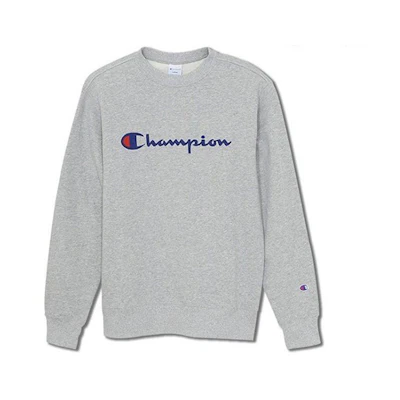 Champion Script Logo Crewneck Pullover Sweatshirt Japan Unisex - Grey C3-H004-070