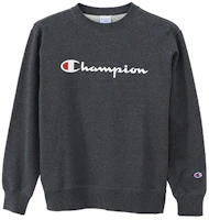 Champion Script Logo Crewneck Sweatshirt Japan Edition Unisex - Dark Grey C3-H004-089 Champion Script Logo Crewneck Sweatshirt Japan Edition Unisex - Dark Grey C3-H004-089