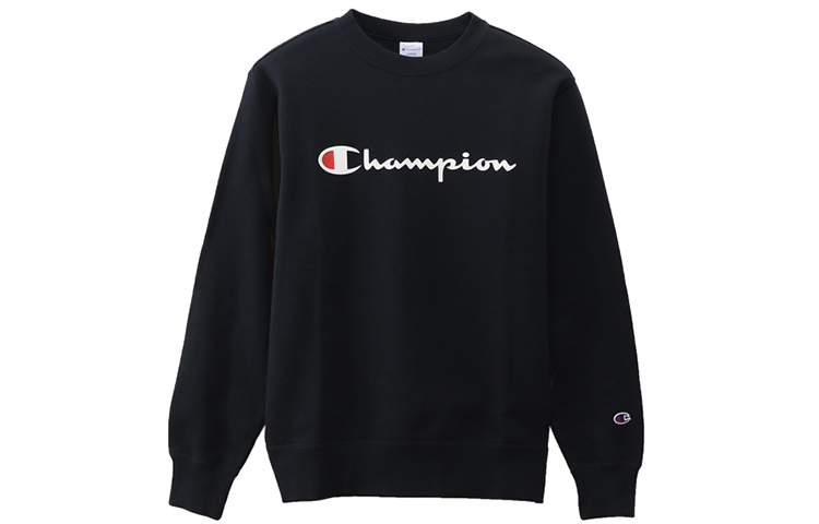 Champion Script Logo Crewneck Sweatshirt Navy (Japan Edition) Unisex Style C3-H004-370