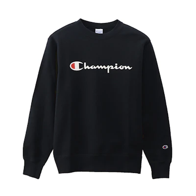 Champion Script Logo Crewneck Sweatshirt Navy (Japan Edition) Unisex Style C3-H004-370