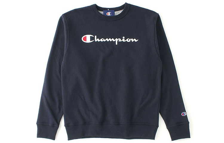 Champion Script Logo Crewneck Sweatshirt Navy Unisex (US Version) GF88H-Y06794NYC-0