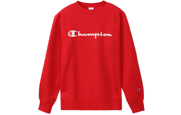 Champion Script Logo Crewneck Sweatshirt Unisex Red C3-Q002-M401