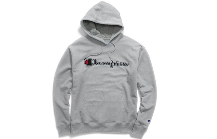 Champion Script Logo Embroidered Hoodie Unisex Grey (US Version) GF89HY07416-HUI