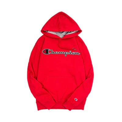 Champion Script Logo Embroidered Hoodie Unisex Red - Stylish & Comfortable Fit GF89HY07416-HONG