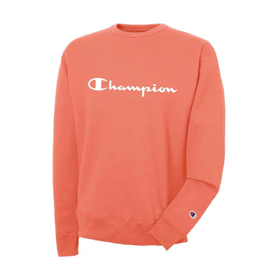 Champion Script Logo Fleece Crewneck Sweatshirt Unisex Winter Watermelon Pink GF88H-DOH