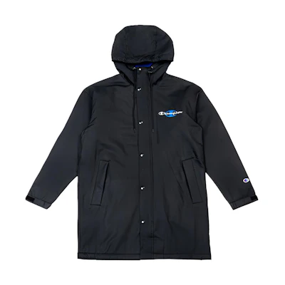 Champion Script Logo Fleece Jacket Japan Edition Unisex Black C3-S605-M201