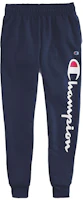 Champion Script Logo Fleece Joggers Navy Unisex (US Edition). GF22H-Y07234-NYC Champion Script Logo Fleece Joggers Navy Unisex (US Edition). GF22H-Y07234-NYC