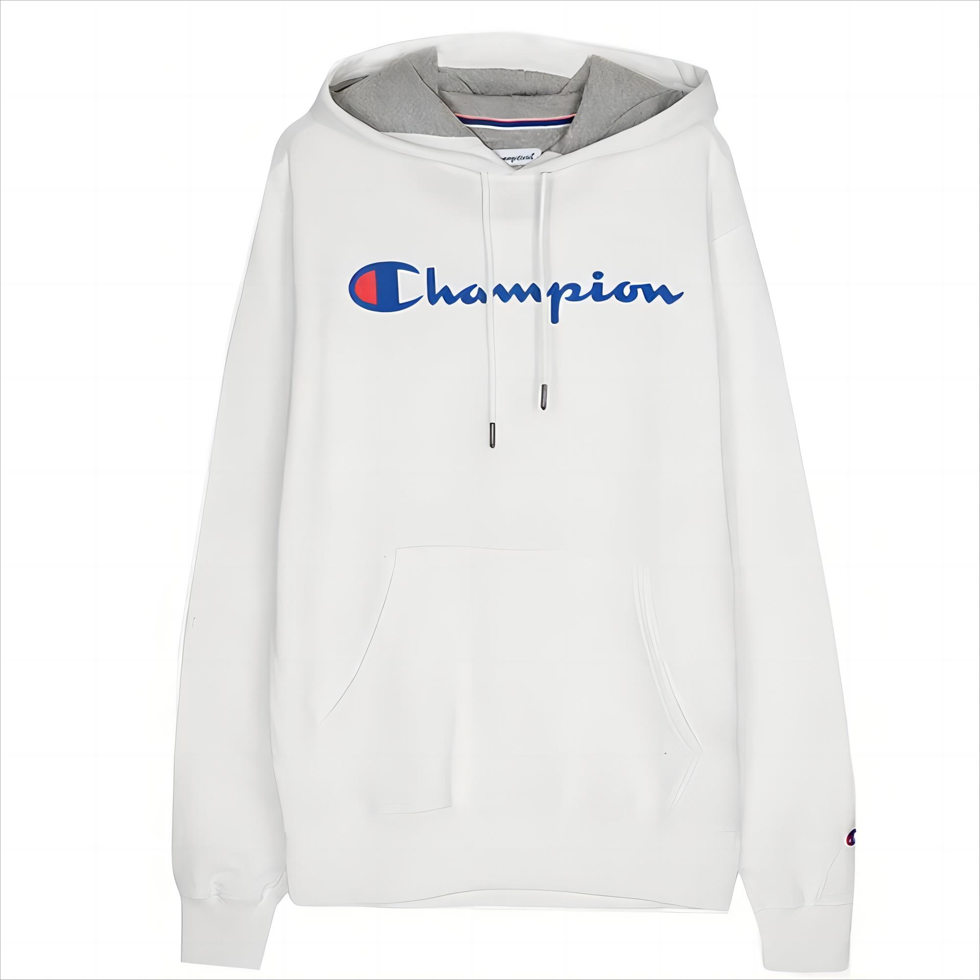 Champion Script Logo Fleece Pullover Hoodie Unisex White (USA Edition) GF89H-Y06794-WHC