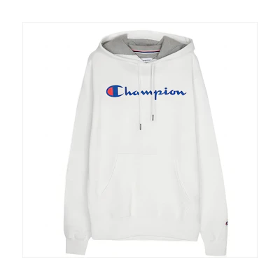 Champion Script Logo Fleece Pullover Hoodie Unisex White (USA Edition) GF89H-Y06794-WHC