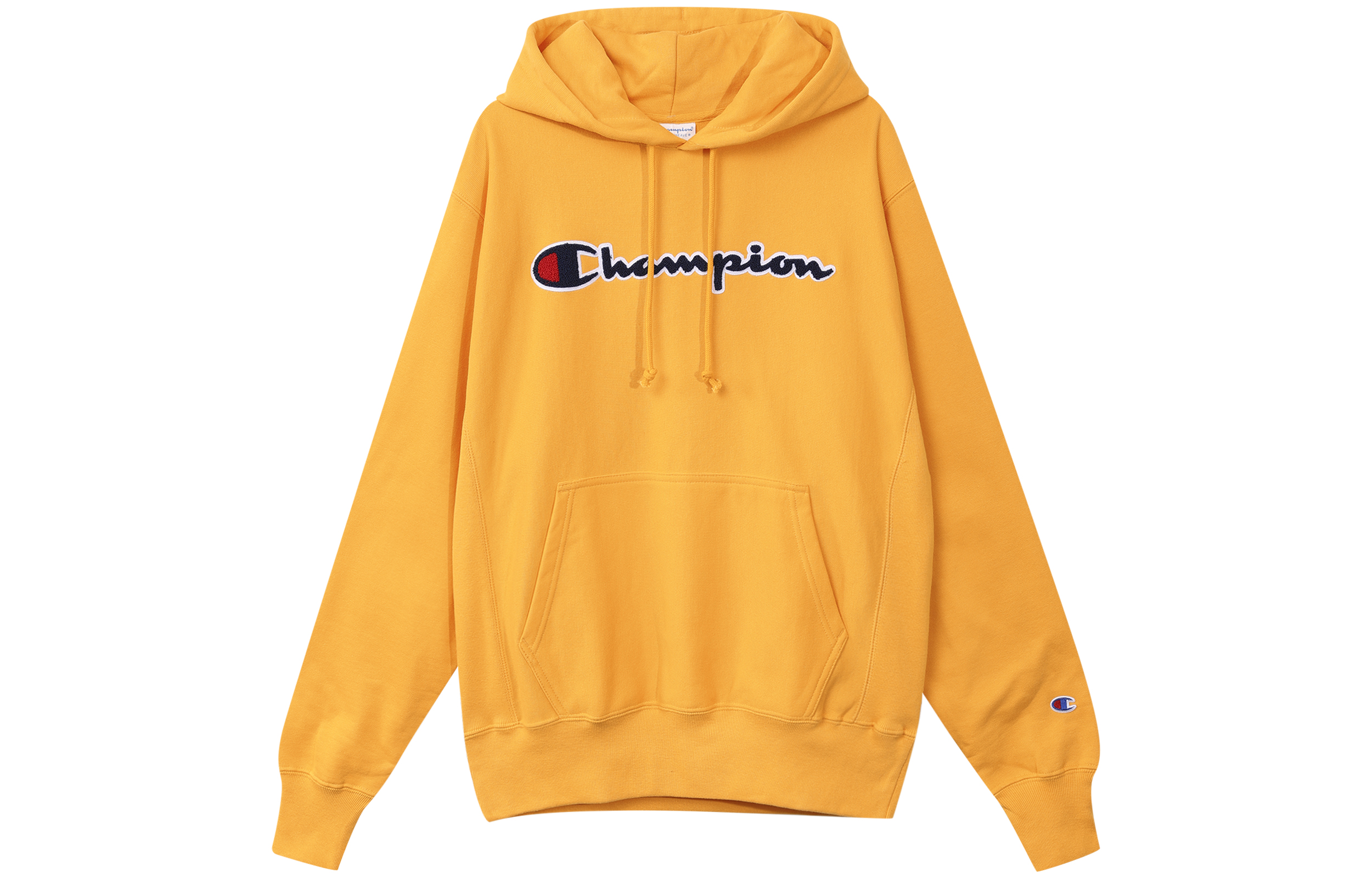 Champion Script Logo Hoodie Yellow (Unisex, US Edition) GF68Y07470-04