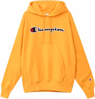 Champion Script Logo Hoodie Yellow (Unisex, US Edition) GF68Y07470-04 Champion Script Logo Hoodie Yellow (Unisex, US Edition) GF68Y07470-04