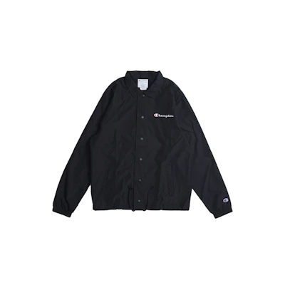 Champion Script Logo Lightweight Coach Jacket Black Unisex C0126