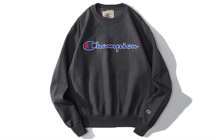 Champion Script Logo Patch Fleece Hoodie Unisex Dark Gray (Winter Edition) GF70-0OC