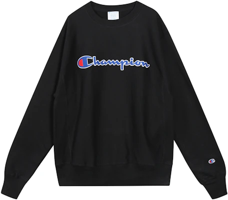 Champion Script Logo Patch Pullover Hoodie Hitam (Unisex, Versi AS) GF70-Y06150-BKC Buy Champion Script Logo Patch Pullover Hoodie Hitam (Unisex, Versi AS) GF70-Y06150-BKC