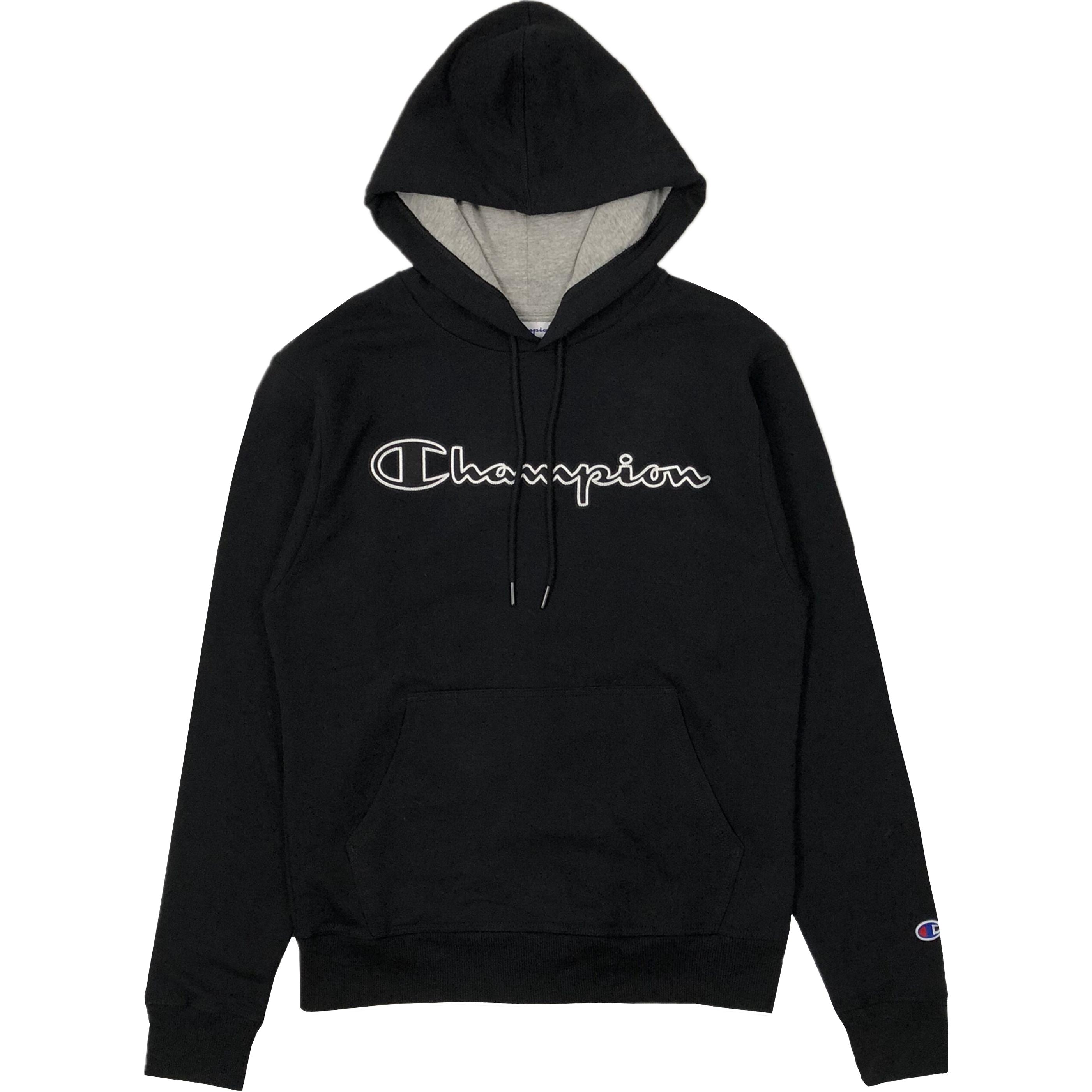 Champion Script Logo Patch Pullover Hoodie Unisex USA Edition Fleece-Lined GF89H-Y07974