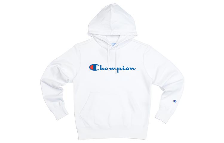 Champion Script Logo Print Pullover Hoodie Japan Edition White C3-Q102-M101