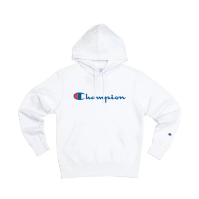 Champion Script Logo Print Pullover Hoodie Japan Edition White C3-Q102-M101