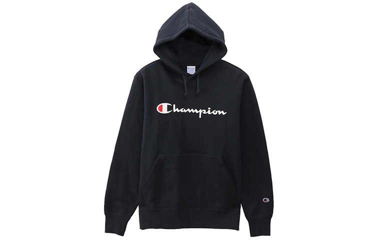 Champion Script Logo Print Pullover Sweatshirt Unisex Navy Japan Edition C3-Q102-M603