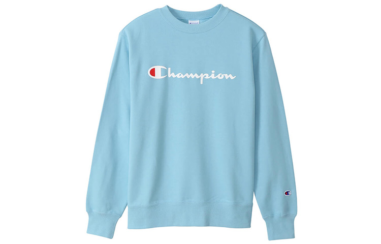 Champion Script Logo Printed Pullover Hoodie Japan Edition Unisex Navy Blue C3-Q002-480
