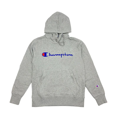 Champion Script Logo Pullover Fleece Hoodie Unisex C3-L122LIGHTGREY