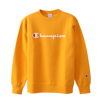 Champion Script Logo Pullover Hoodie Japan Edition Unisex Yellow C3-H004YELLOW