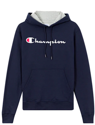 Champion Script Logo Pullover Hoodie Navy Unisex Couple Style (US Version) GF89H-Y06794-NYC Buy Champion Script Logo Pullover Hoodie Navy Unisex Couple Style (US Version) GF89H-Y06794-NYC