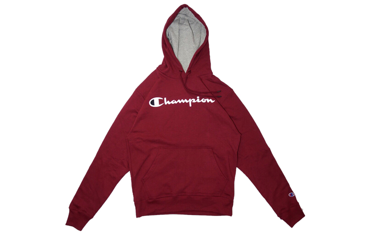 Champion Script Logo Pullover Hoodie Unisex - Maroon (US Version) GF89H-Y07718-WFU