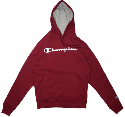 Champion Script Logo Pullover Hoodie Unisex - Maroon (US Version) GF89H-Y07718-WFU Buy Champion Script Logo Pullover Hoodie Unisex - Maroon (US Version) GF89H-Y07718-WFU