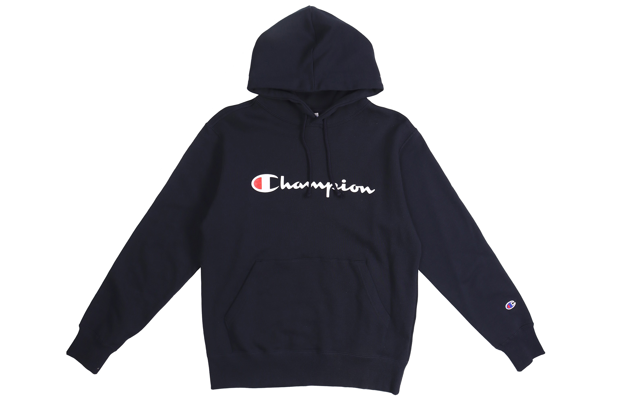 Champion Script Logo Pullover Sweatshirt Unisex Japan Edition - Navy Blue C3-J117-370