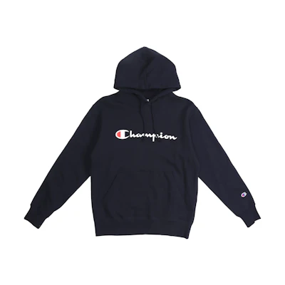 Champion Script Logo Pullover Sweatshirt Unisex Japan Edition - Navy Blue C3-J117-370