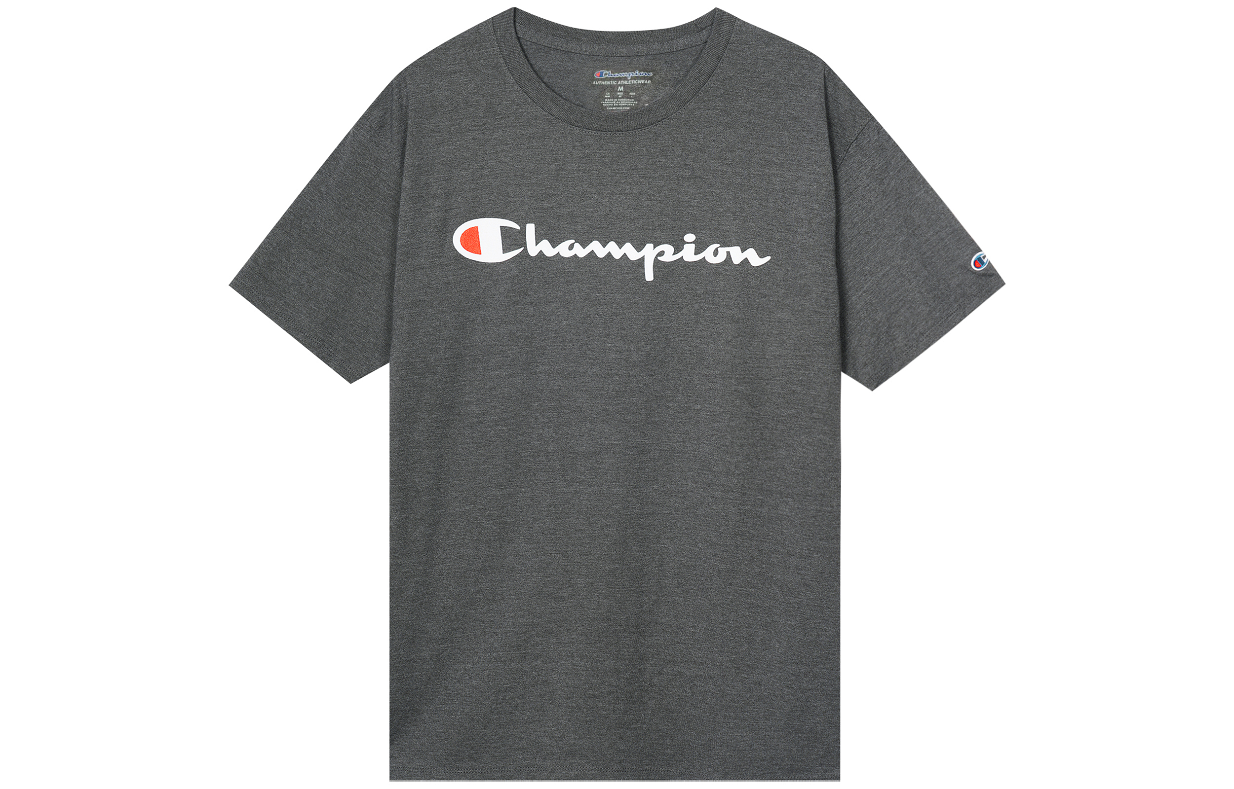 Champion Script Logo T-Shirt Unisex Dark Gray (US Edition) GT23H-Y07718-G61