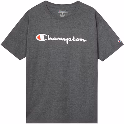 Champion Script Logo T-Shirt Unisex Dark Gray (US Edition) GT23H-Y07718-G61 Buy Champion Script Logo T-Shirt Unisex Dark Gray (US Edition) GT23H-Y07718-G61