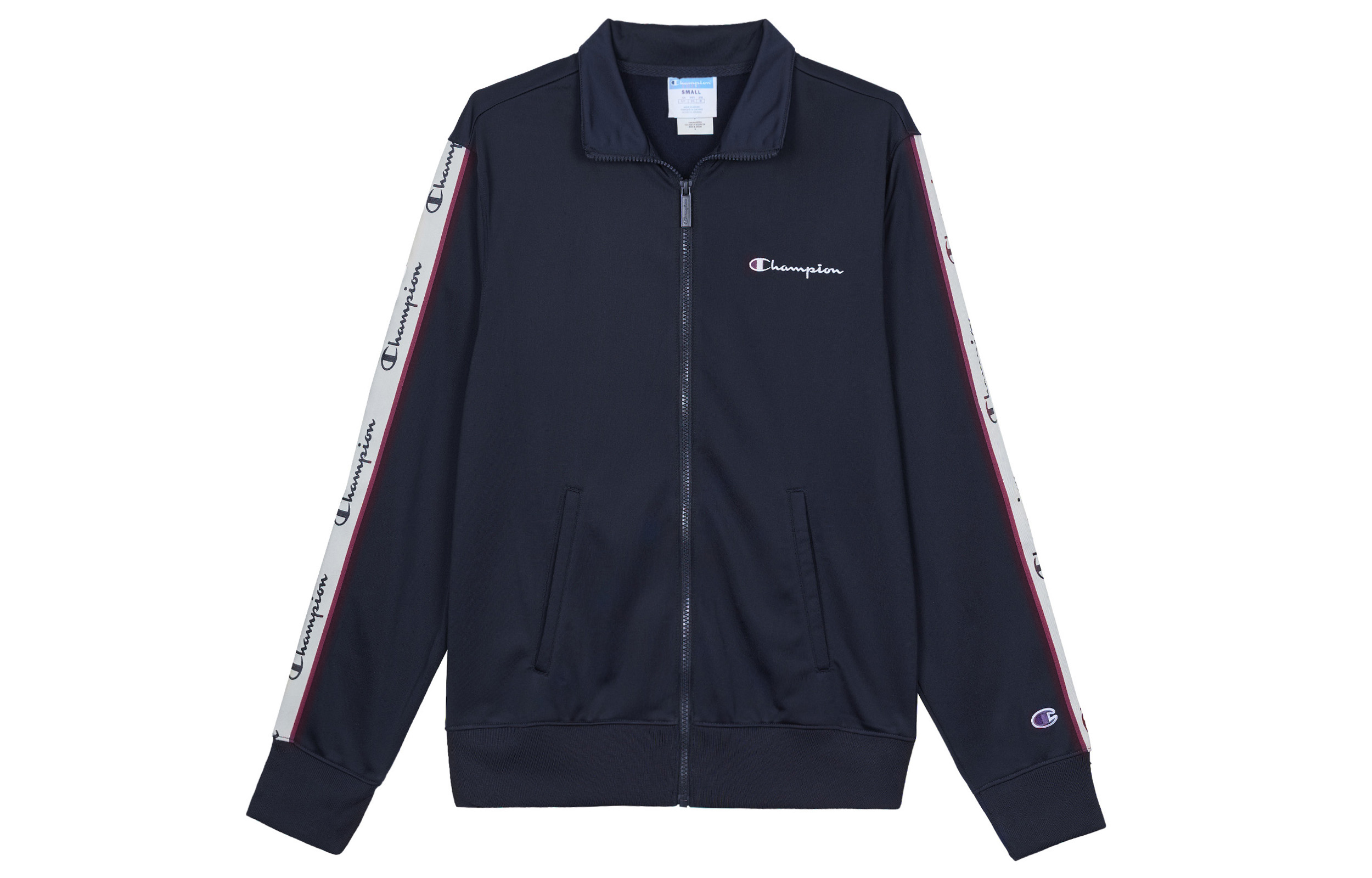 Champion Script Logo Track Jacket Navy - Unisex Retro Style V3391-550519-787