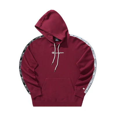 Champion Side Stripe Logo Pullover Hoodie - Unisex Couple Style (Fleece Lined) EM-USW17