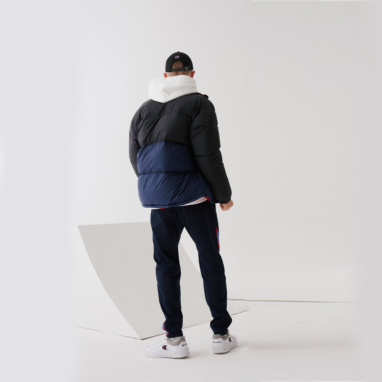 Purchase チャンピオン シンプルカラー ブロックダウンジャケット - ブラック C3-S607-M250