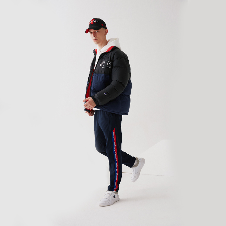 Details for チャンピオン シンプルカラー ブロックダウンジャケット - ブラック C3-S607-M250