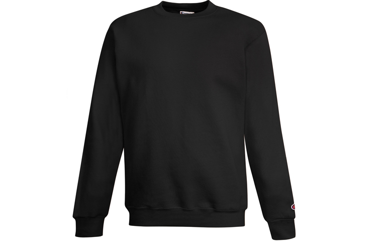 Champion Single Logo Cuff Crewneck Sweatshirt Black (Unisex, US Version) S600-BK