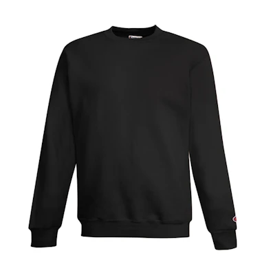 Champion Single Logo Cuff Crewneck Sweatshirt Black (Unisex, US Version) S600-BK
