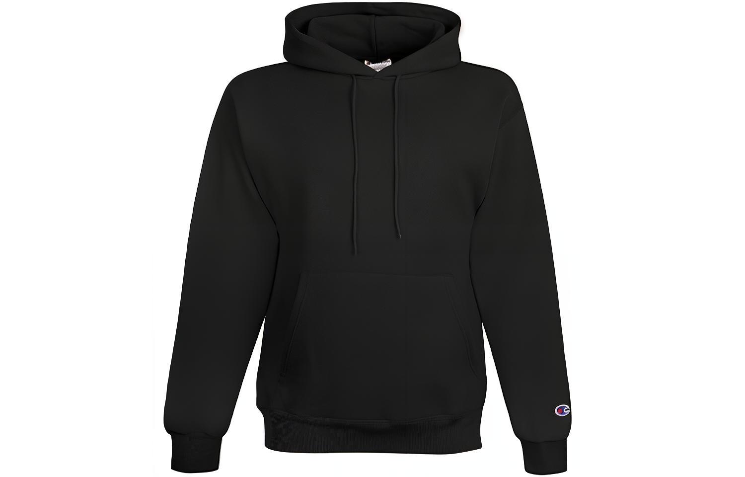 Champion Single Logo Fleece Pullover Hoodie Black (Unisex Winter Edition) S700-BK