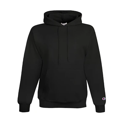 Champion Single Logo Fleece Pullover Hoodie Black (Unisex Winter Edition) S700-BK