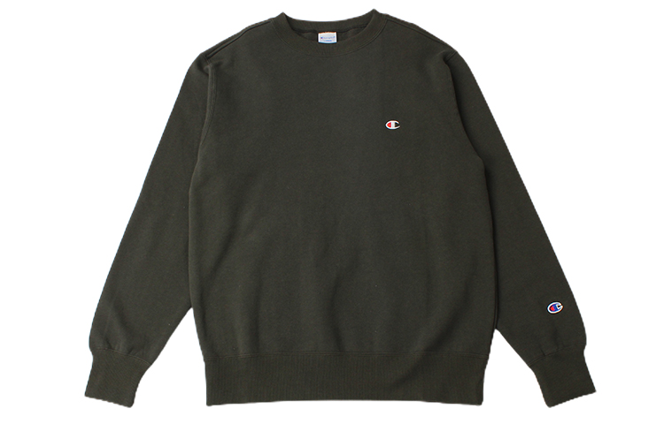 Champion Small "C" Logo Embroidered Sweatshirt Japan Edition Unisex Dark Green C3-Q006-670