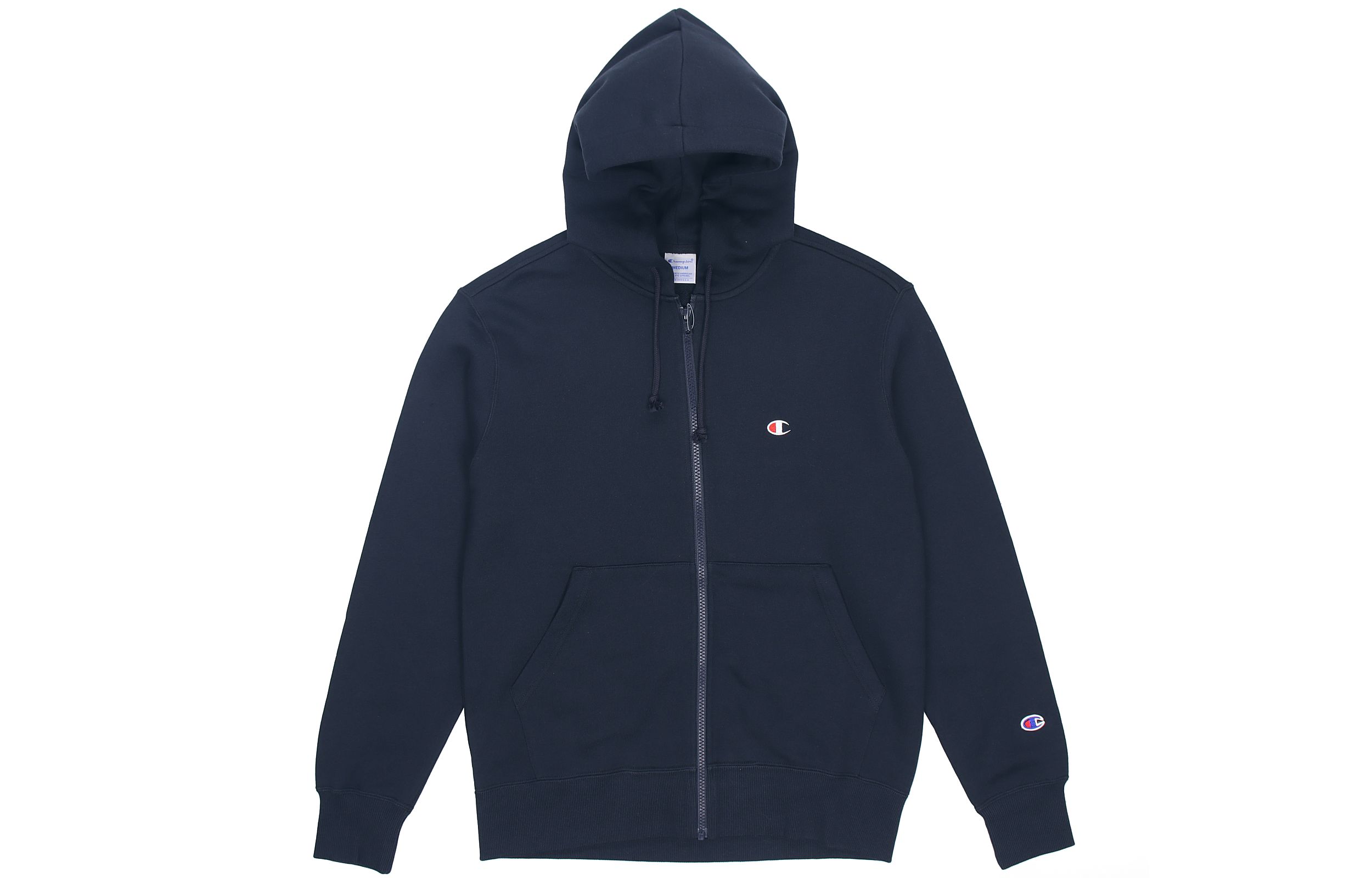 Champion Small C-Logo Zipper Hoodie Navy Blue Japan Edition Casual Trend C3-Q103-370