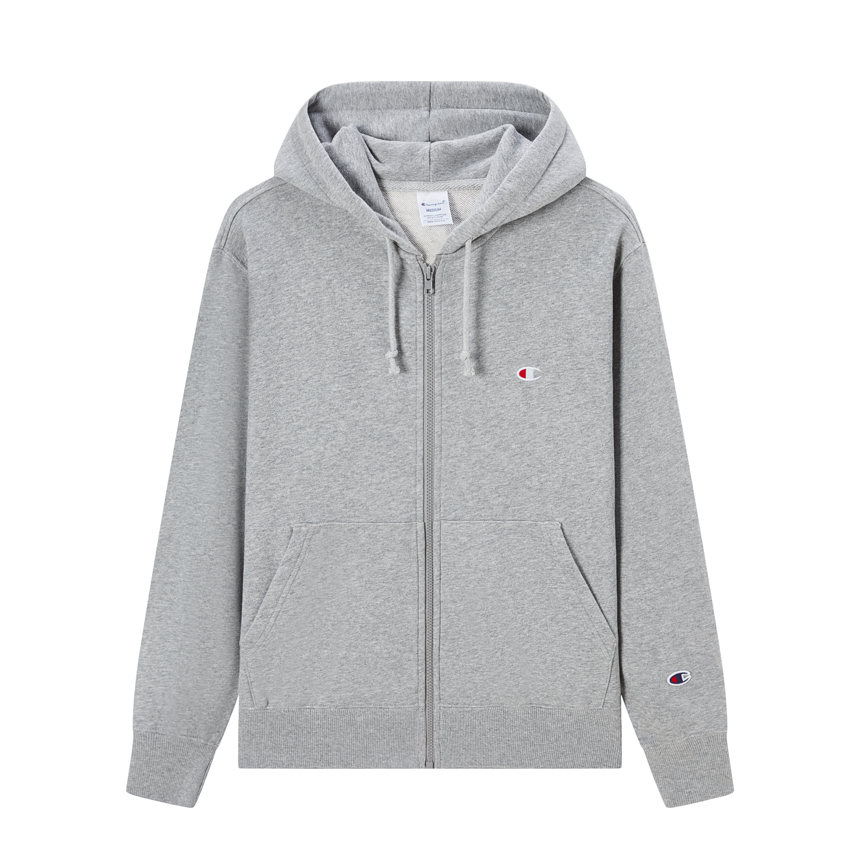 Champion Small C-Logo Zipper Hoodie Unisex Gray Japan Edition C3-Q103-070