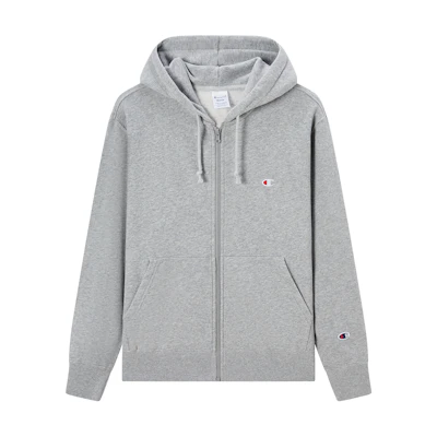 Champion Small C-Logo Zipper Hoodie Unisex Gray Japan Edition C3-Q103-070