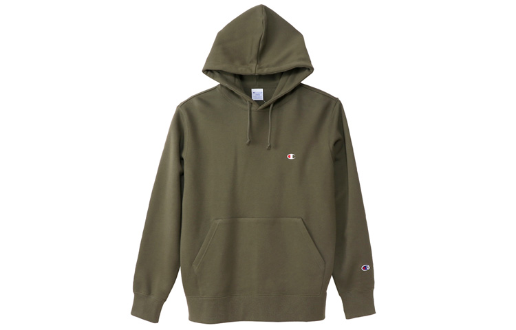 Champion Small C Logo Embroidered Sweatshirt Japan Edition Unisex Army Green C3-Q101-655