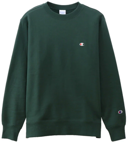 champion-small-c-logo-fleece-sweatshirt-green-winter-unisex-japan-edition-c3-q006-m803